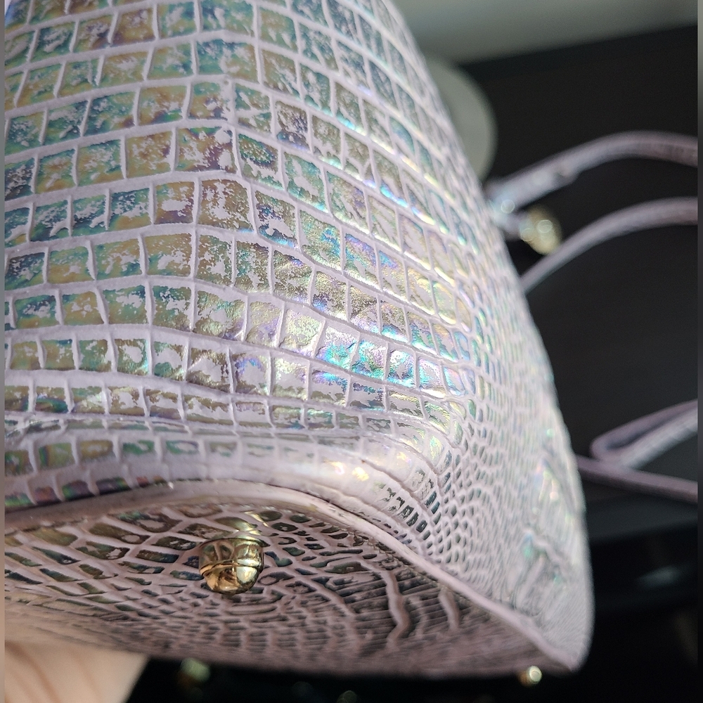 NWT Brahmin Large Duxbury Violet Wonderland w matching NWT Ady & Lennon Wallets - Picture 10 of 12